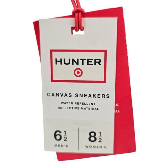 Hunter for Target W6.5 M 8.5 Black Canvas Lace Up Sneakers NWT - Picture 5 of 9